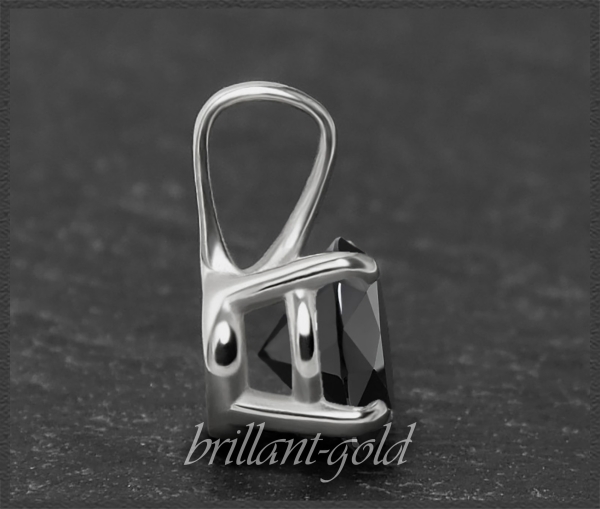 Brillant Anhänger 585 Weißgold; 1,14ct, schwarz